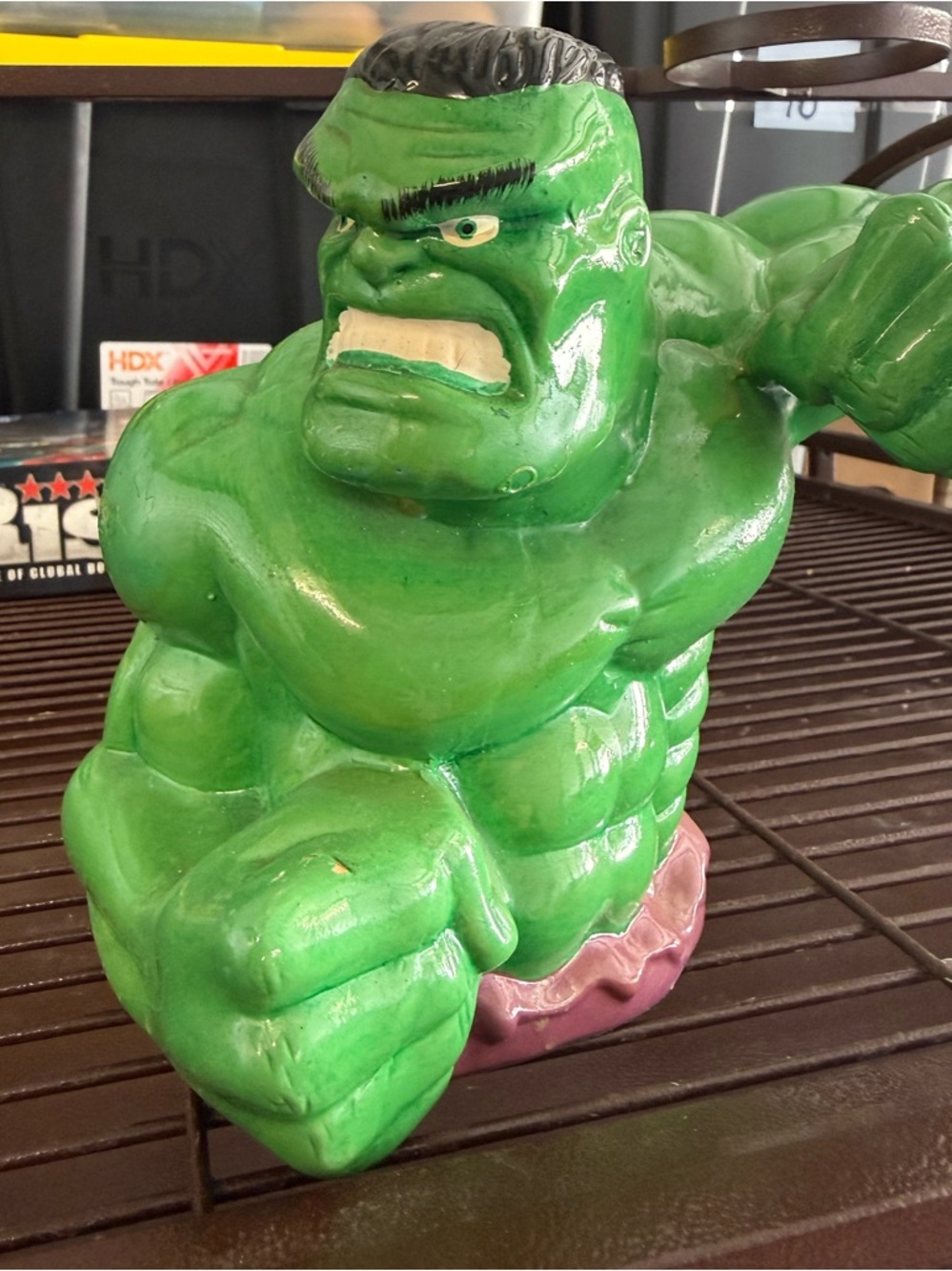Marvel Hulk Coin Bank 2003 Large Ceramic Piggy Bank Vintage‎ 8” Collectible